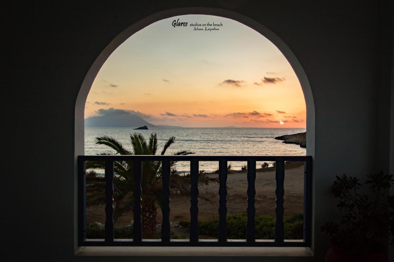 Apartmán Glaros Luxury Studio On The Beach Arkasa Exteriér fotografie