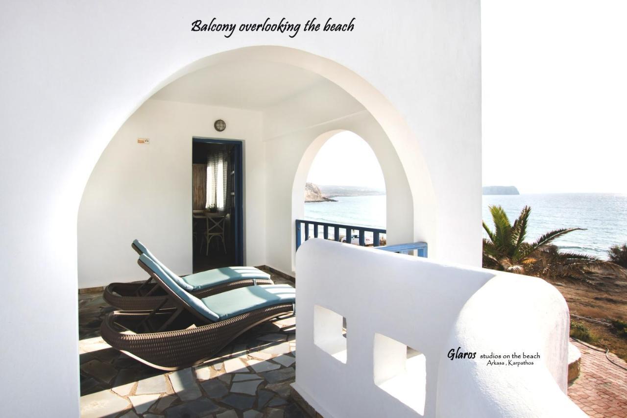 Apartmán Glaros Luxury Studio On The Beach Arkasa Exteriér fotografie