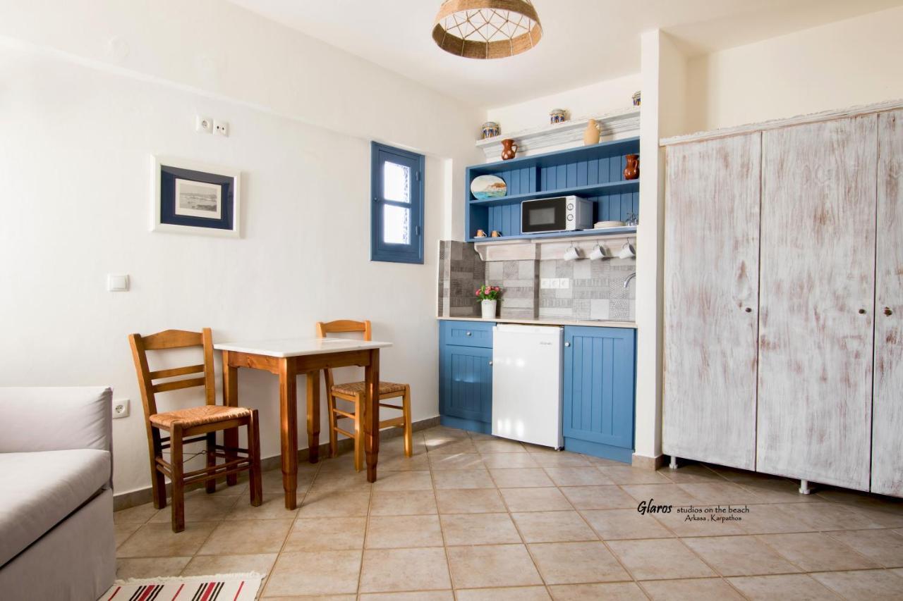 Apartmán Glaros Luxury Studio On The Beach Arkasa Exteriér fotografie