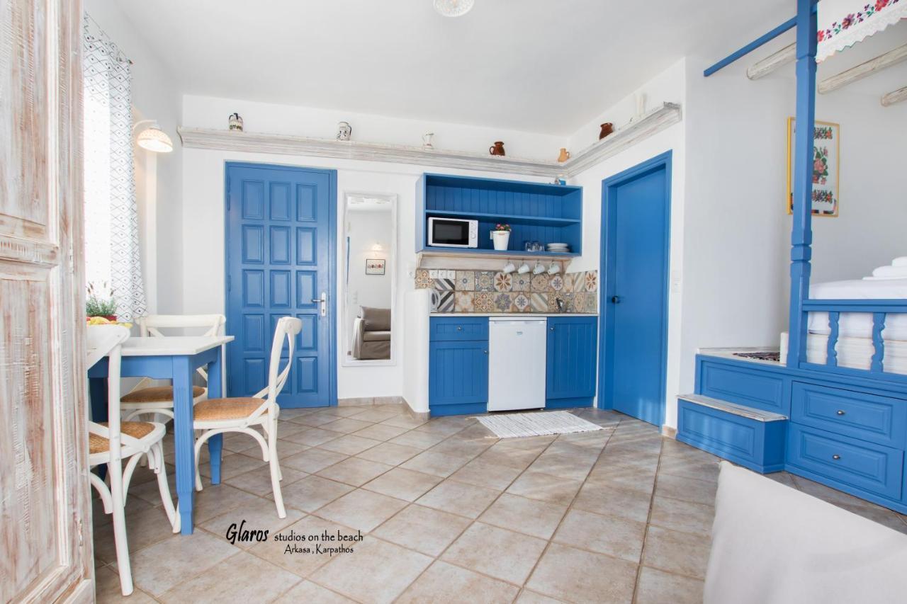 Apartmán Glaros Luxury Studio On The Beach Arkasa Exteriér fotografie