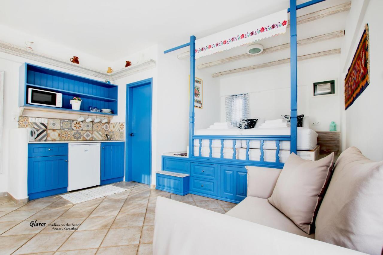 Apartmán Glaros Luxury Studio On The Beach Arkasa Exteriér fotografie