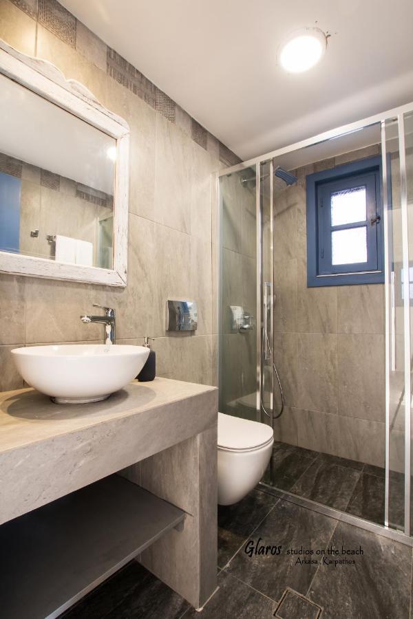 Apartmán Glaros Luxury Studio On The Beach Arkasa Exteriér fotografie