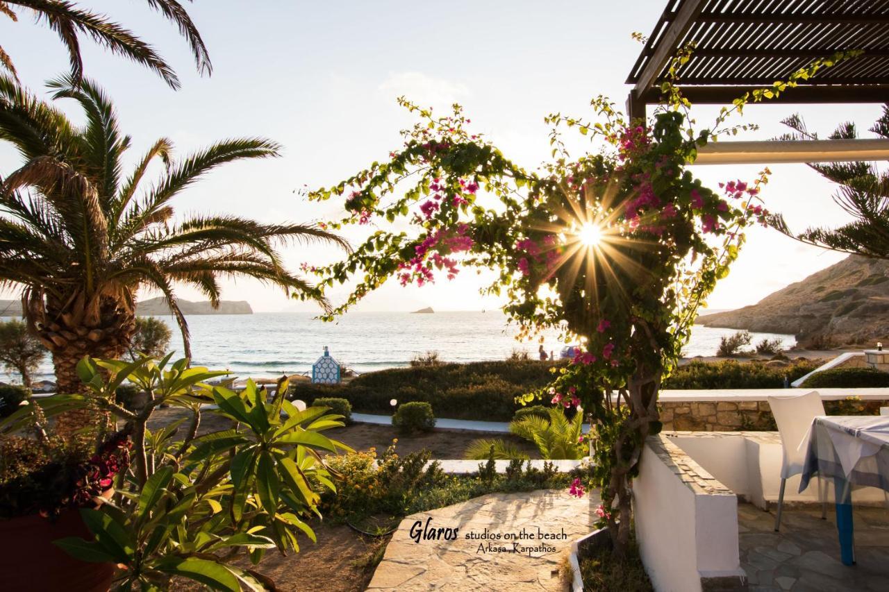 Apartmán Glaros Luxury Studio On The Beach Arkasa Exteriér fotografie