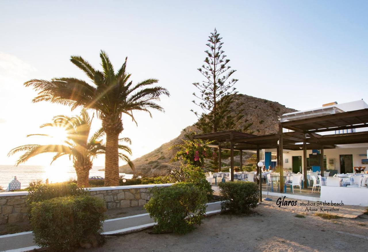 Apartmán Glaros Luxury Studio On The Beach Arkasa Exteriér fotografie