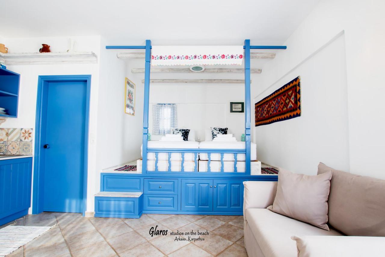 Apartmán Glaros Luxury Studio On The Beach Arkasa Exteriér fotografie